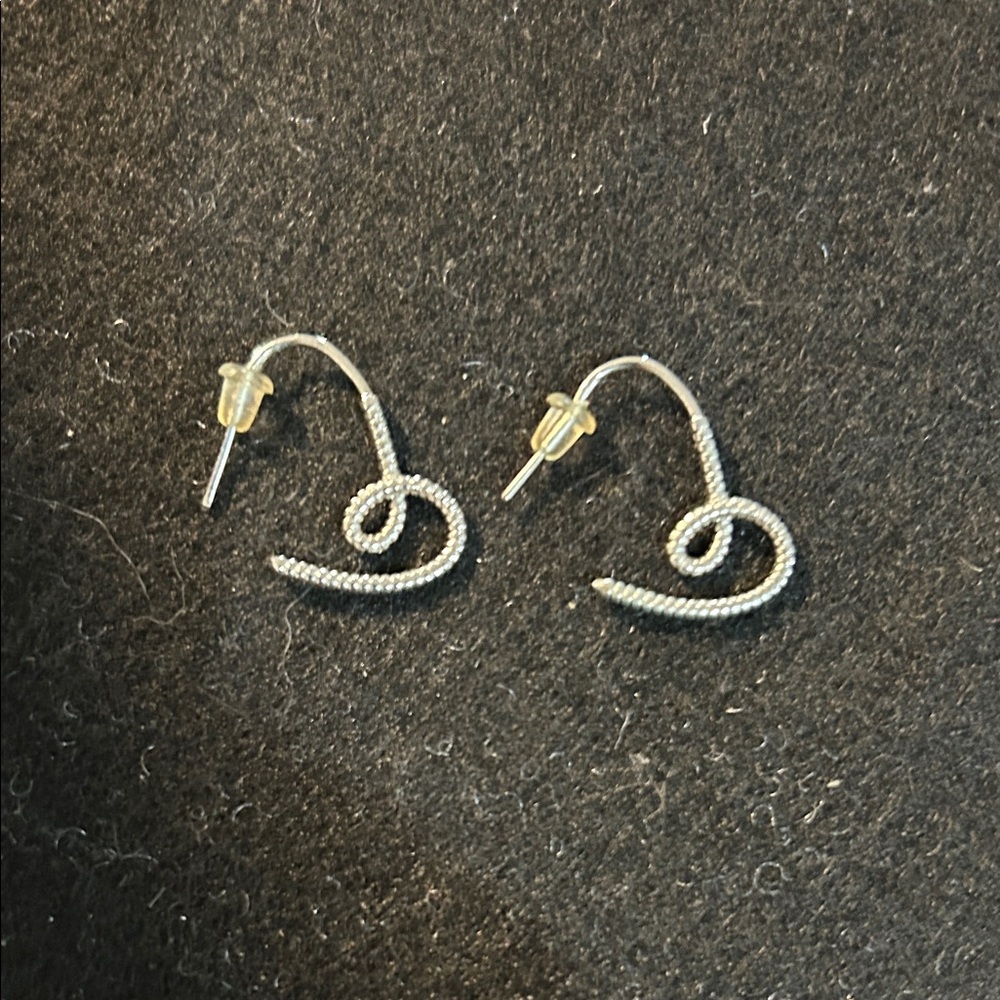 Elegant Silver Heart Earrings